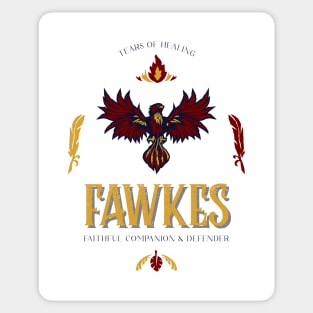 Fawkes the Phoenix Companion and Defender Wizardry Sticker
